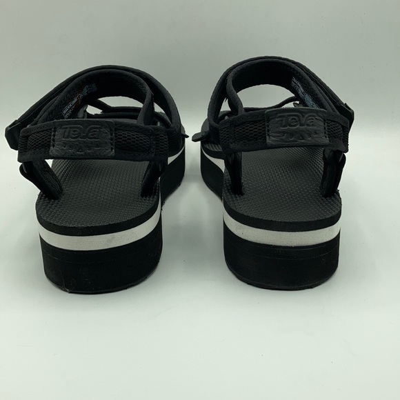 Teva Flatform Universal Black/White Mesh Sandals - Picture 4 of 7